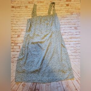 Very J Size Large Green Floral Print Dress